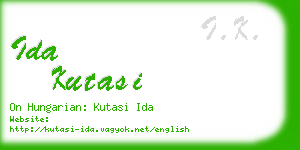 ida kutasi business card